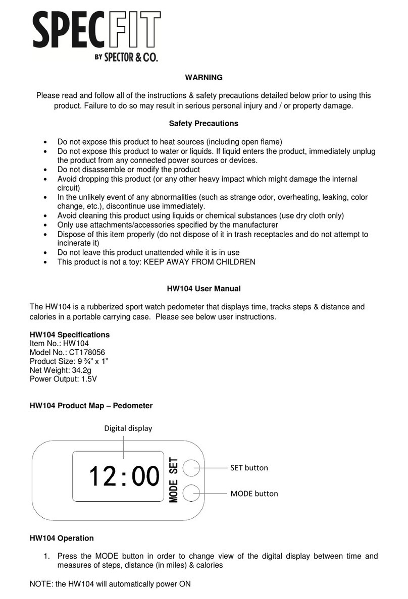 SPECFIT HW104 user manual