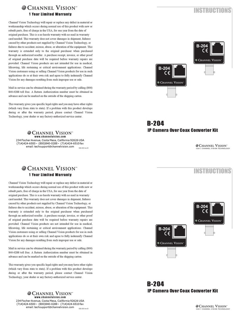 Channel Vision B-204 User manual