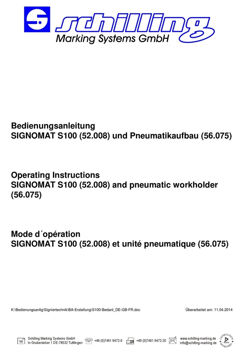 Schilling SIGNOMAT S100 User manual
