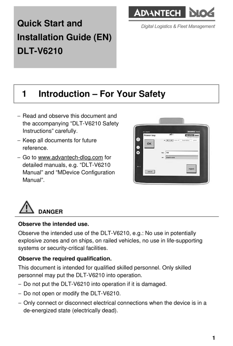 Advantech-DLoG DLT-V6210 Quick start and installation guide