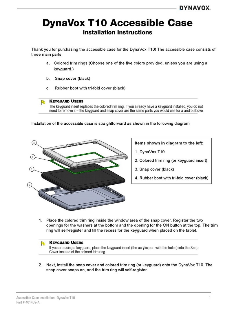 DynaVox T10 installation instructions DynaVox T10 installation instructions