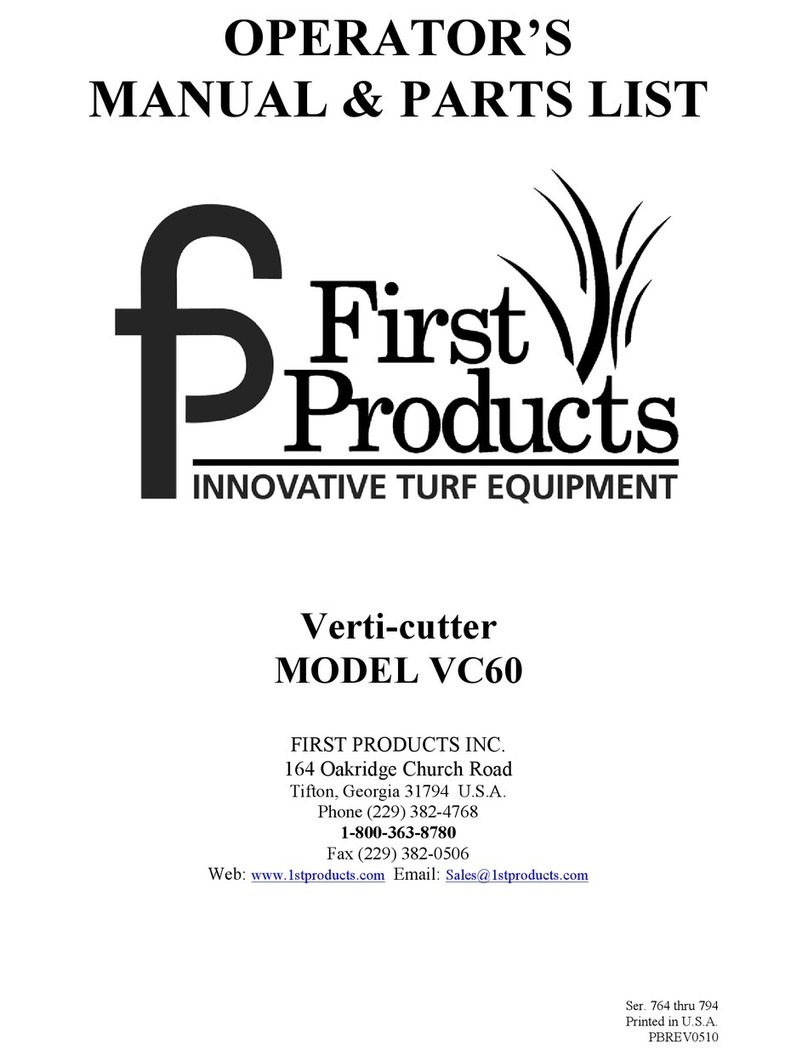 First Products Verti-Cutter VC-60 User manual