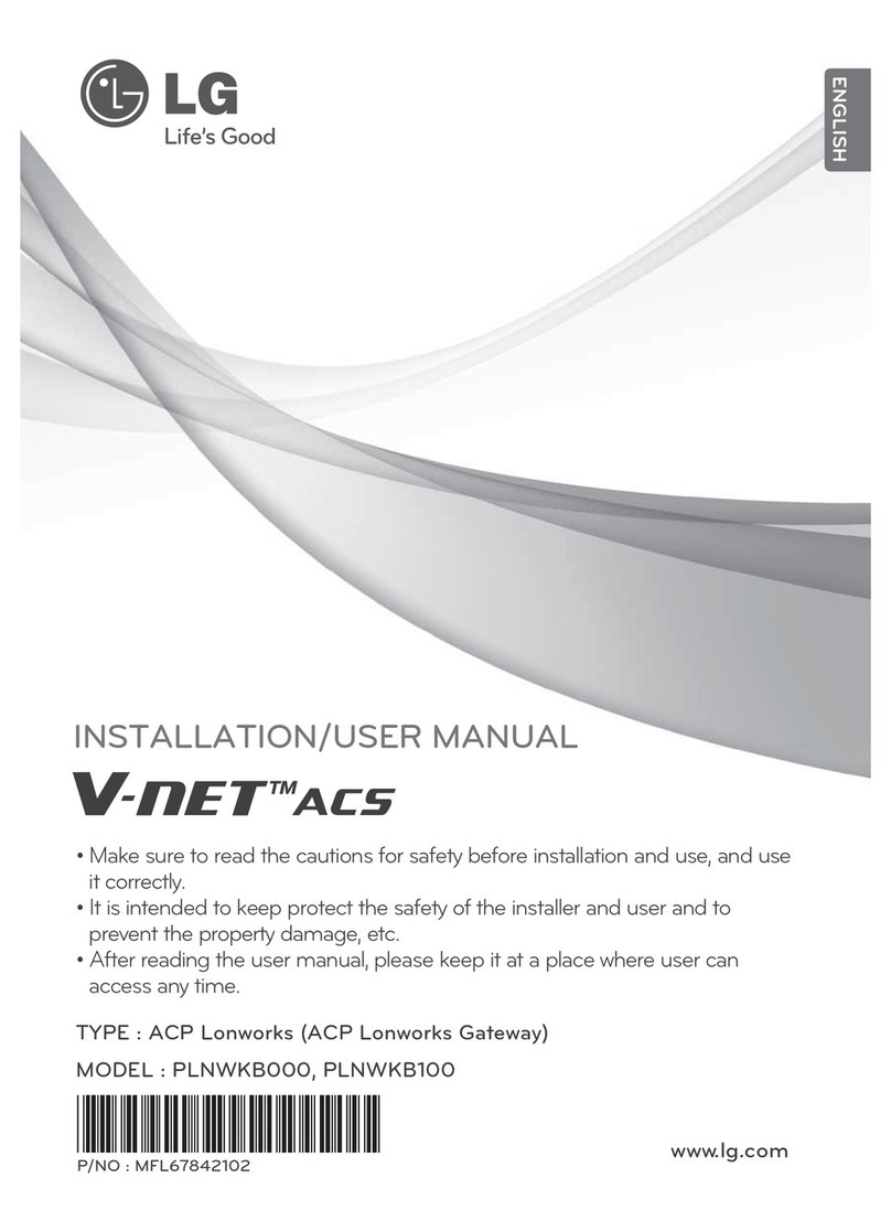 LG V-NET PLNWKB000 Instruction Manual LG V-NET PLNWKB000 Instruction Manual