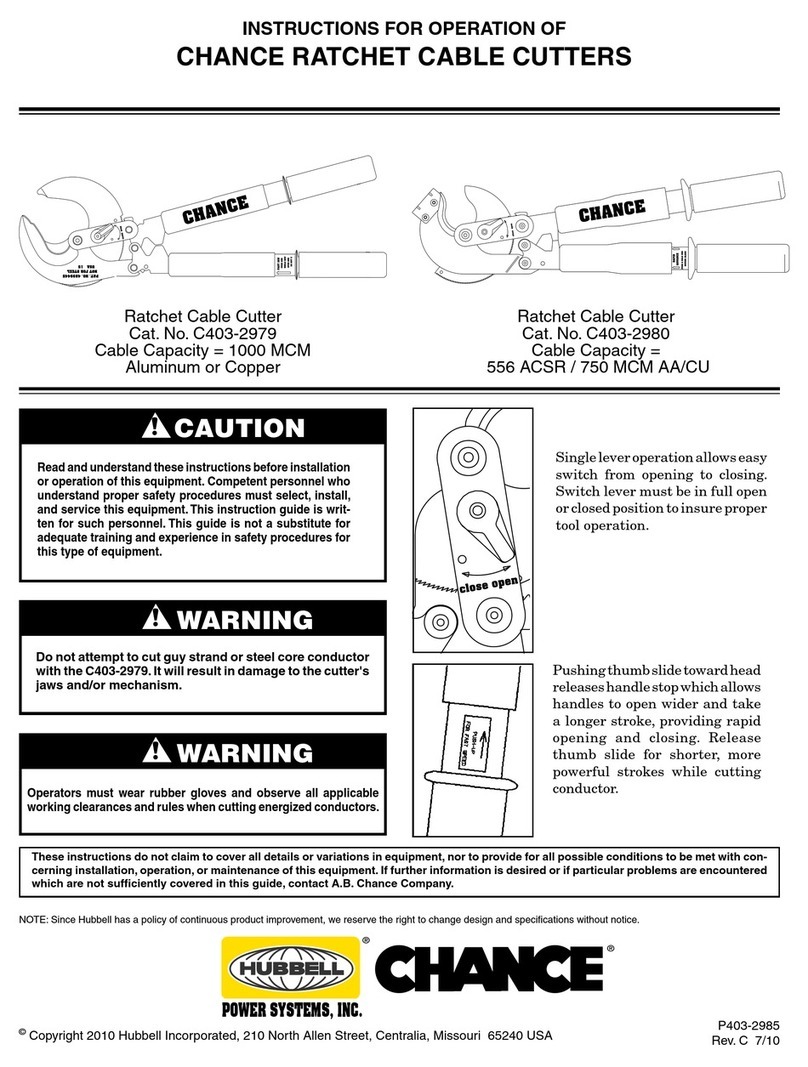CHANCE C403-2979 Instructions for operation
