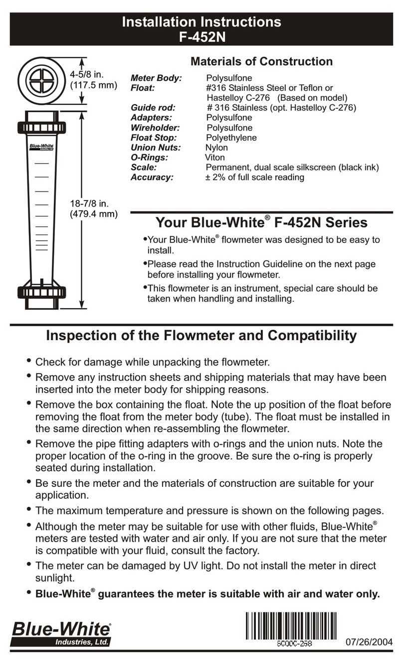 Blue-White industries F-452N installation instructions Blue-White industries F-452N installation instructions