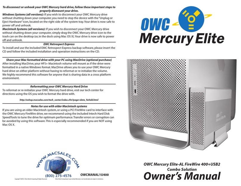 OWC Mercury Elite-AL User manual