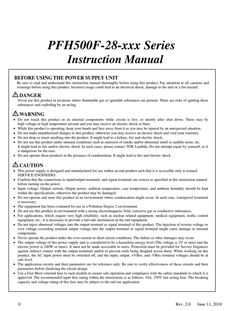TDK-Lambda PFH500F-28 series User manual