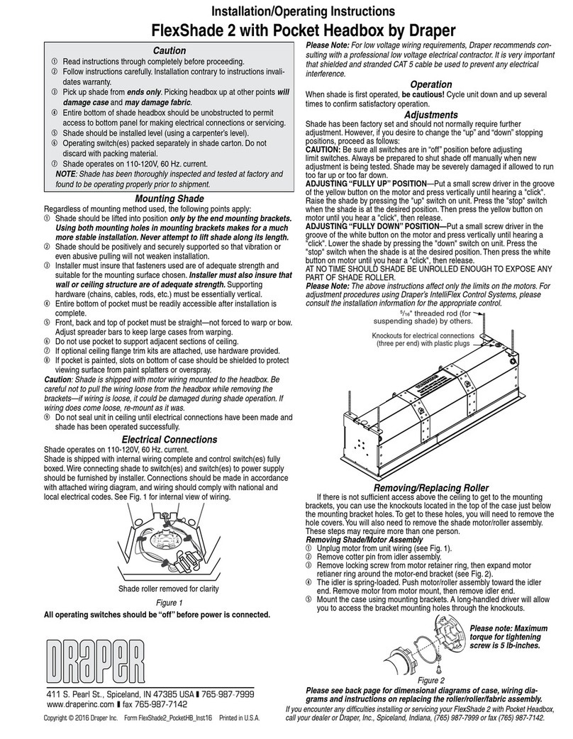 Draper FlexShade 2 User manual
