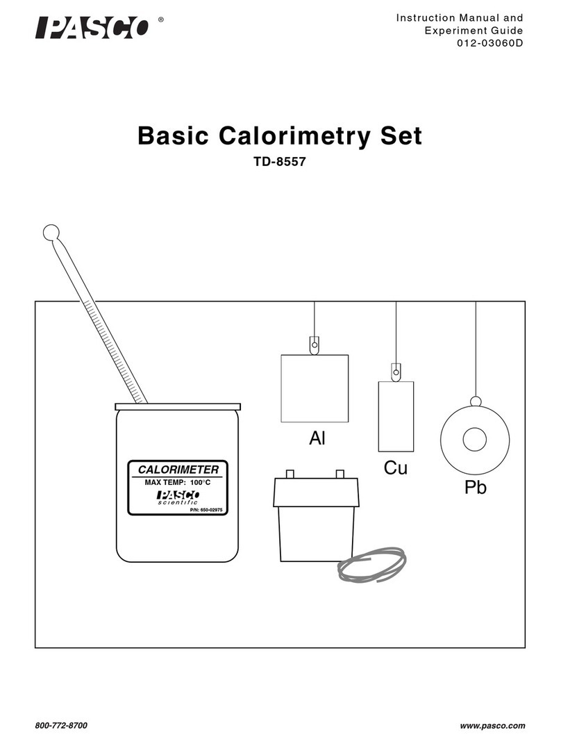 PASCO TD-8557 Instruction manual and experiment guide PASCO TD-8557 Instruction manual and experiment guide