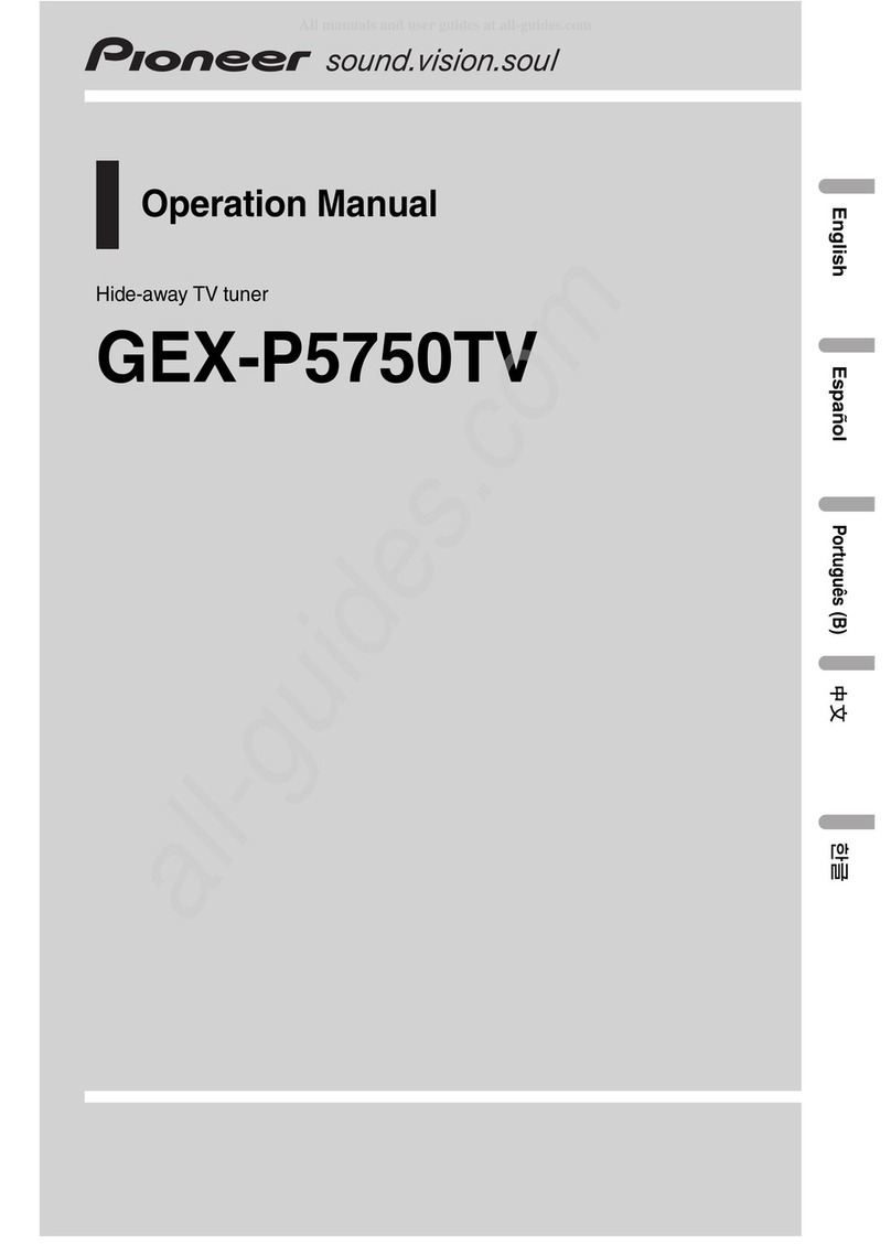 Pioneer GEX-P5750TV Operation manual