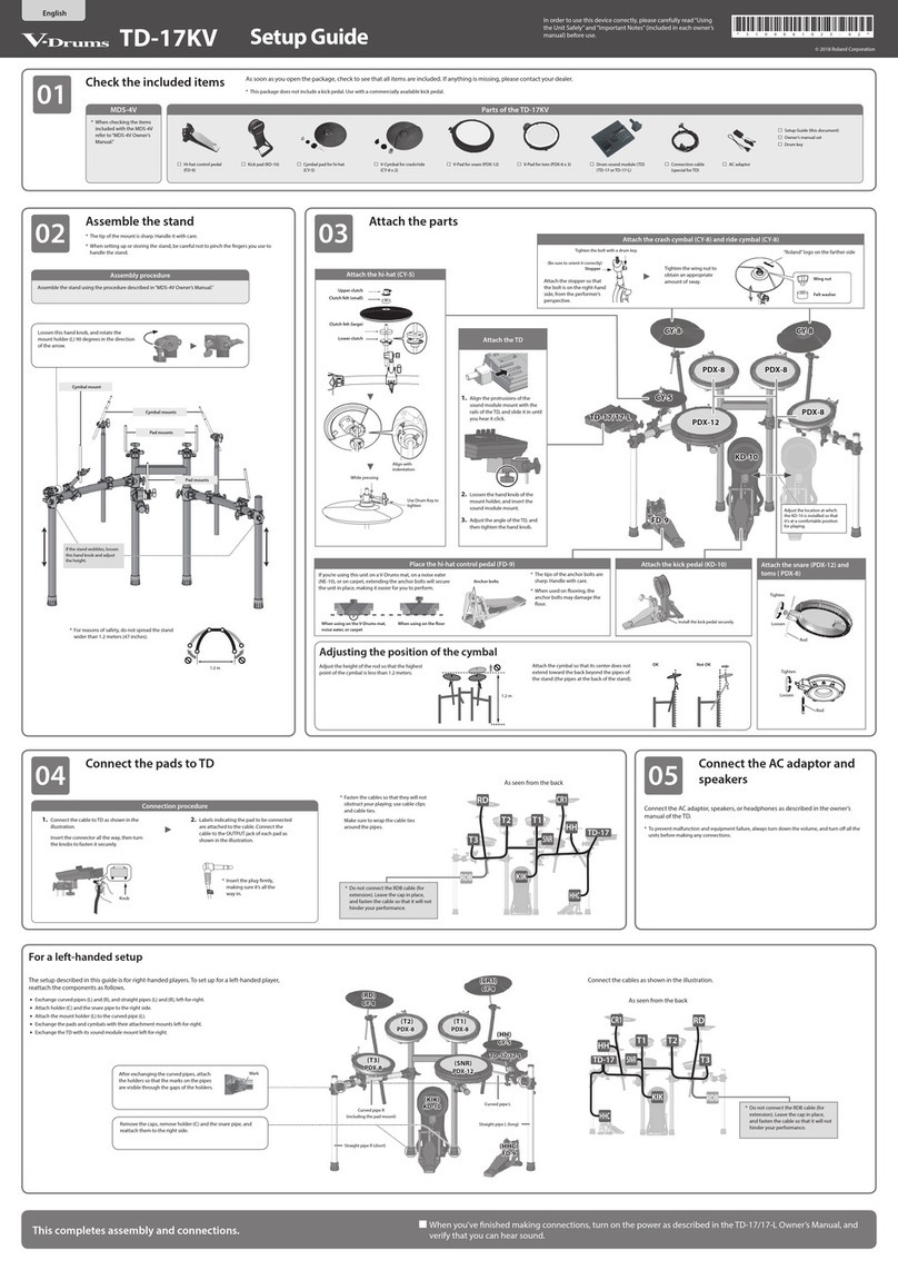 V-Drums TD-17KV User manual