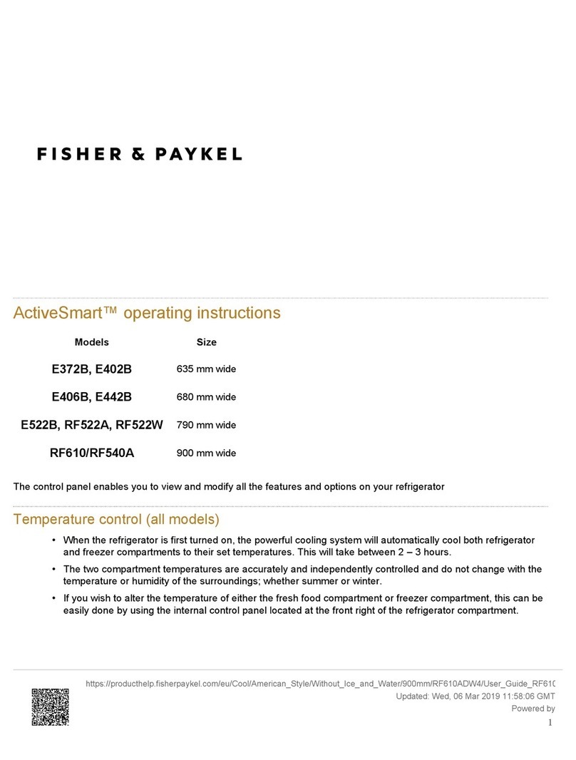 Fisher & Paykel ActiveSmart E372B operating instructions
