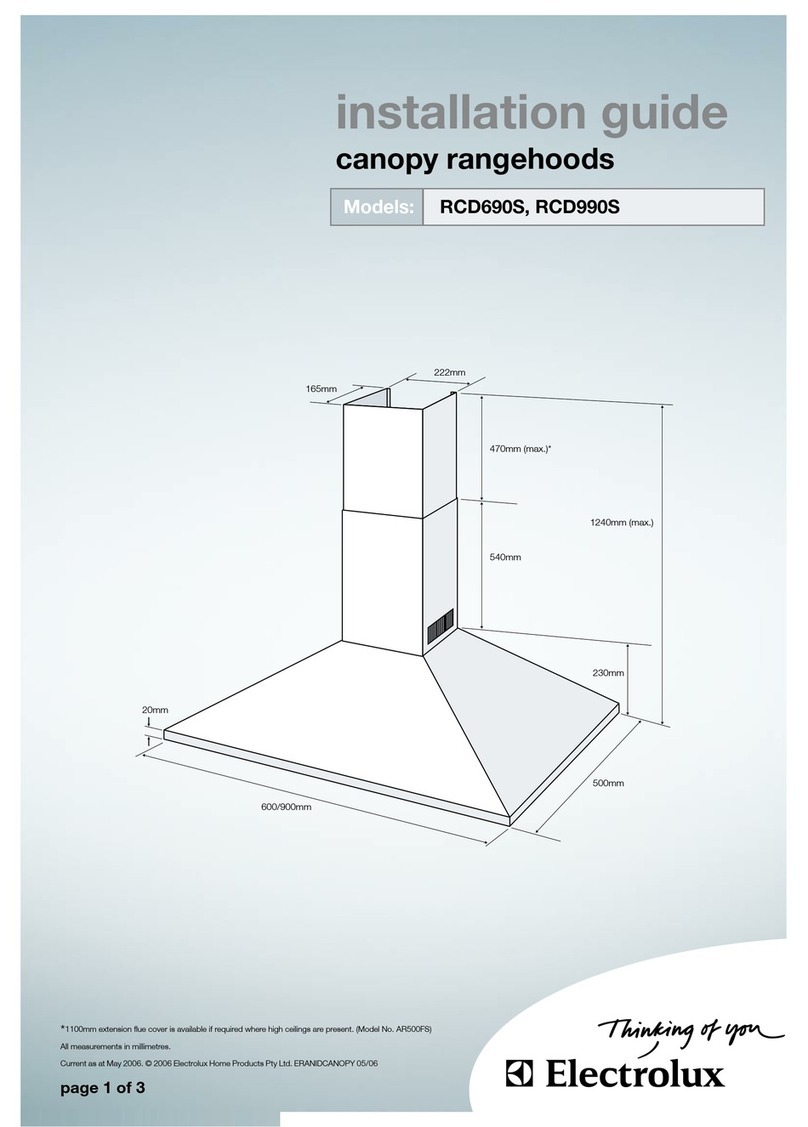 Electrolux RCD990S installation guide