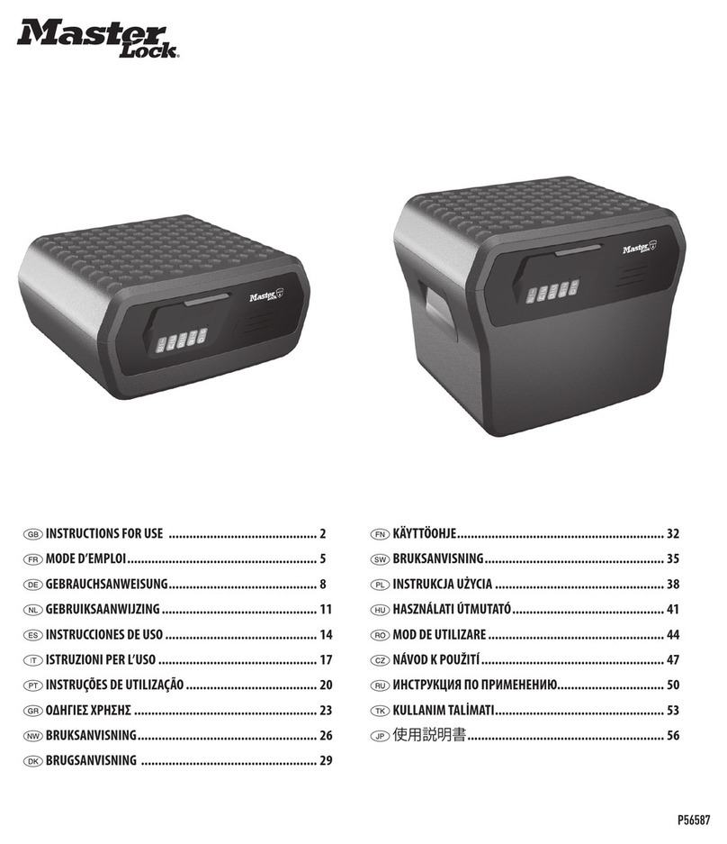 Masterlock CHW30300EURHRO User manual