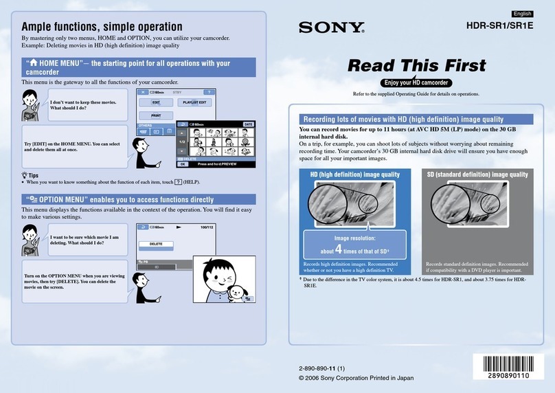 Sony Handycam HDR-SR1 User manual