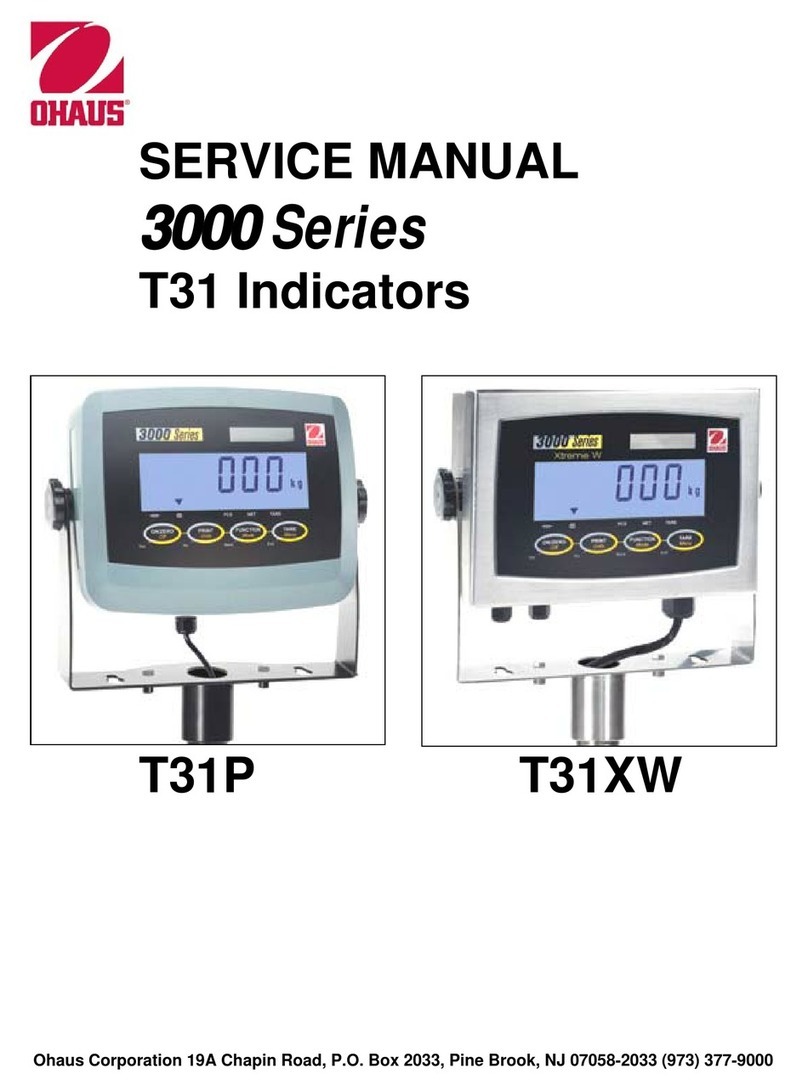 OHAUS 3000 Series T31P User manual