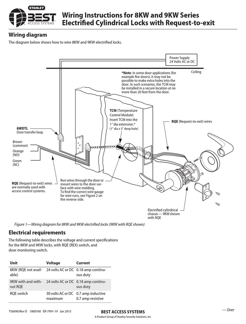 BEST ACCESS SYSTEMS 8KW Series User manual BEST ACCESS SYSTEMS 8KW Series User manual
