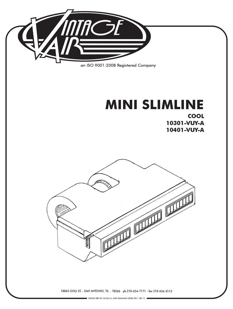 Vintage Air 10301-VUY-A User manual