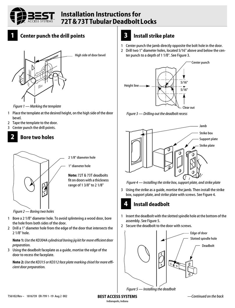 BEST ACCESS SYSTEMS 72T User manual BEST ACCESS SYSTEMS 72T User manual
