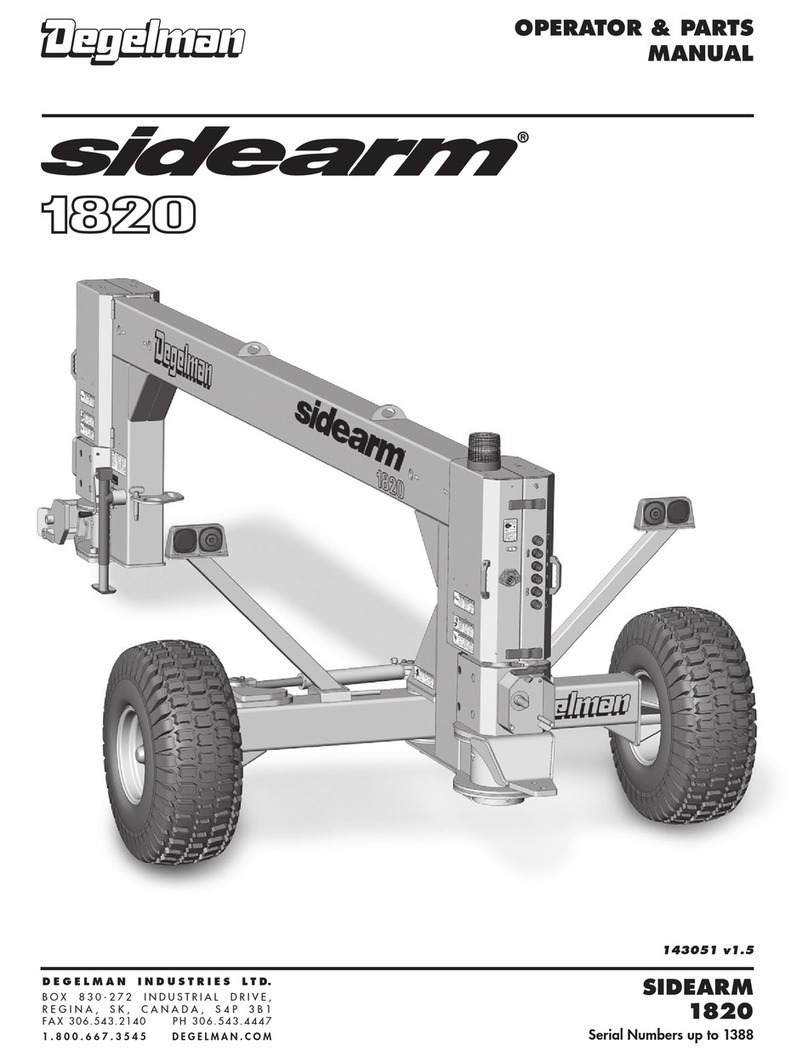 Degelman Sidearm 1820 Operator's & parts manual