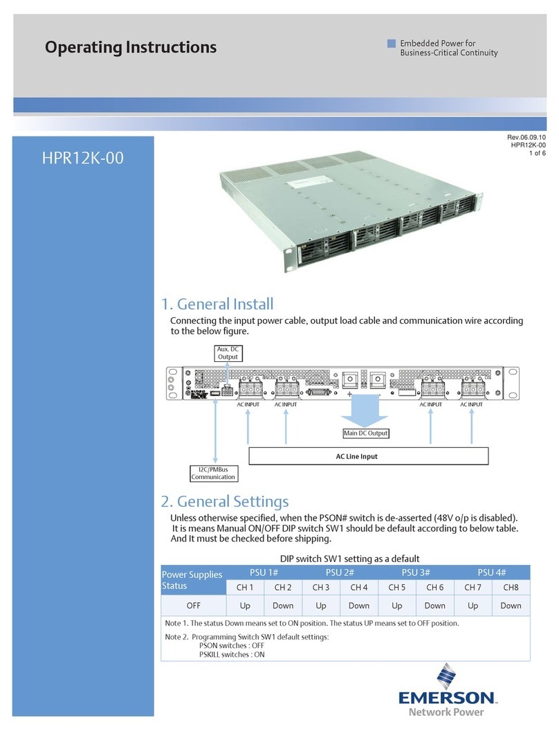 Emerson HPR12K-00 operating instructions