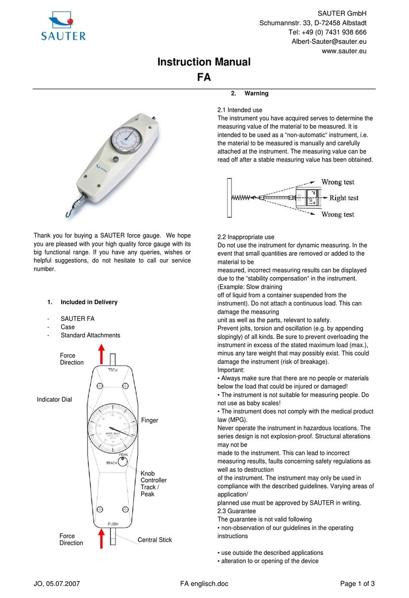 sauter FA User manual