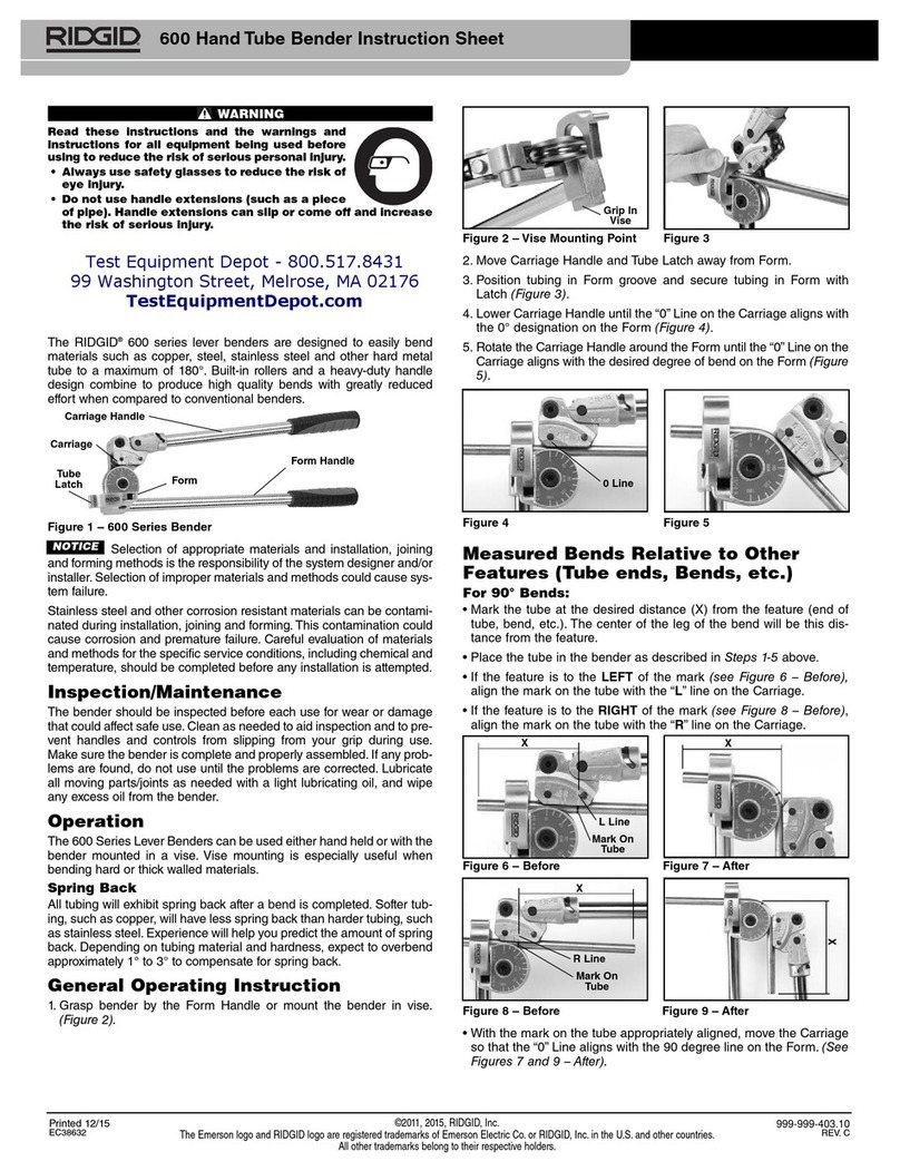 RIDGID 608 instruction sheet