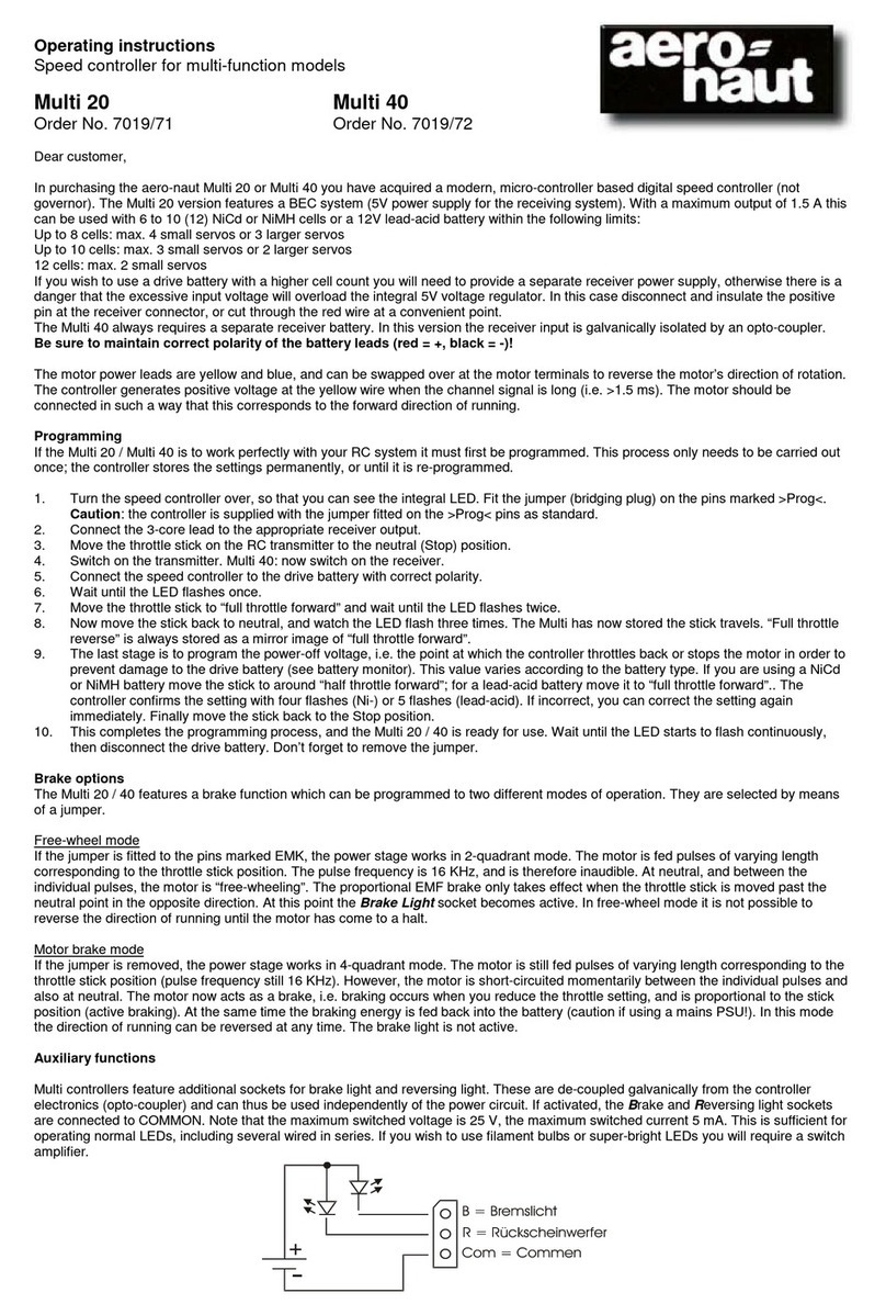 Aeronaut Multi 20 operating instructions