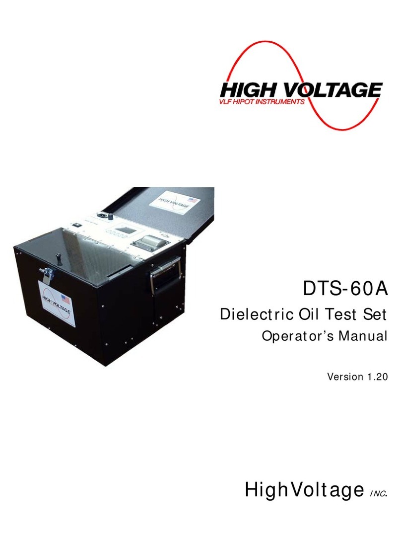 High Voltage DTS-60A Operator's manual