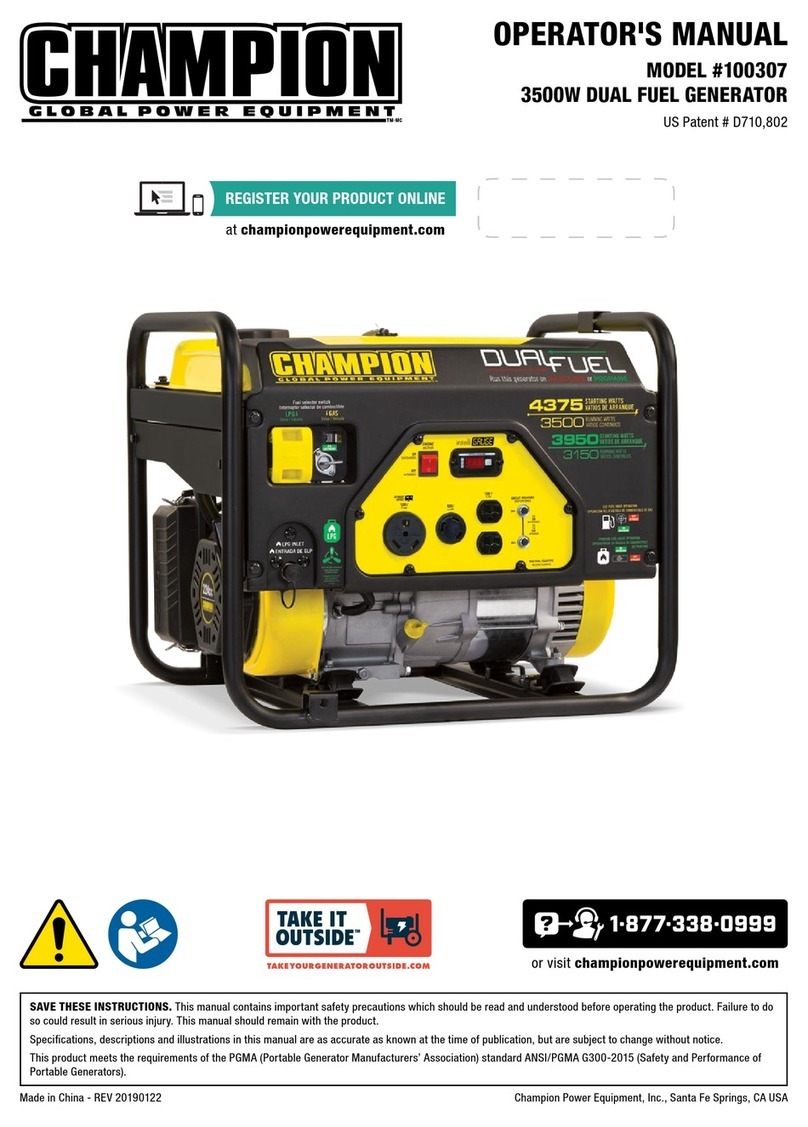 Champion 100307 User manual