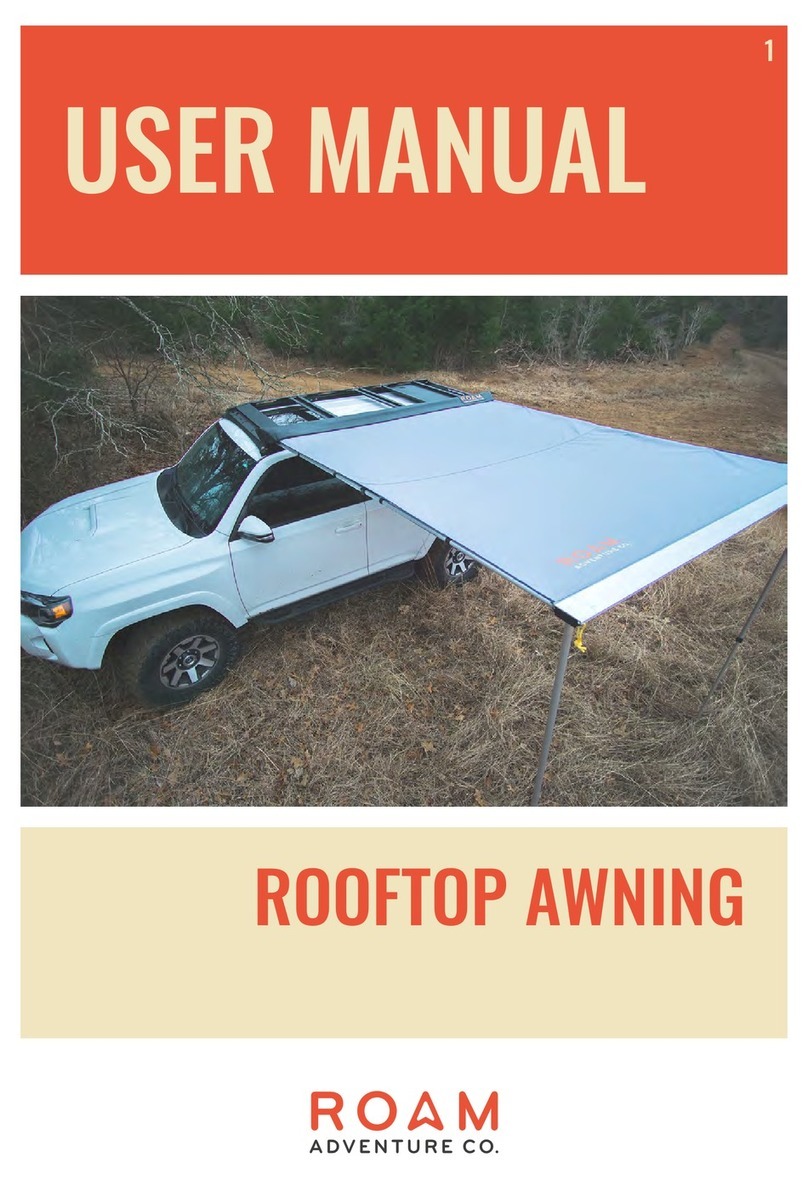 Roam Adventure Rooftop Awning user manual Roam Adventure Rooftop Awning user manual