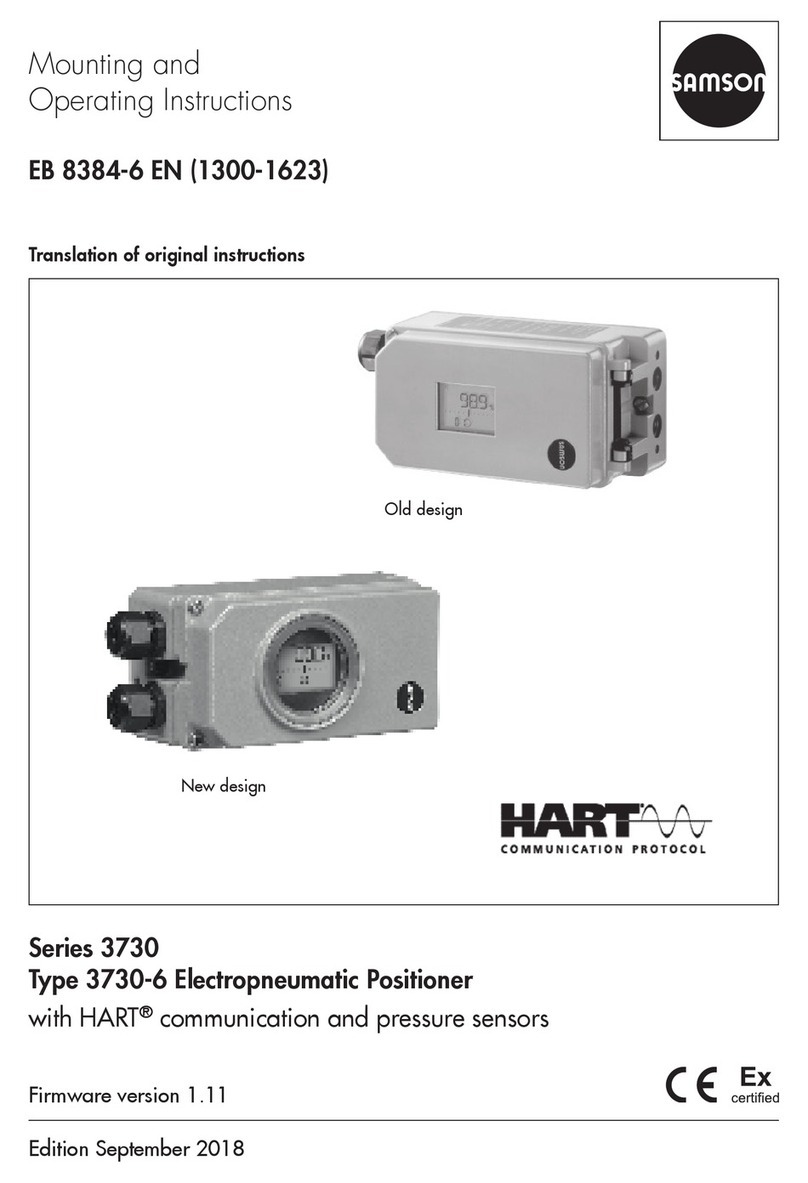 Samson 3730 Series Mounting and operating instructions