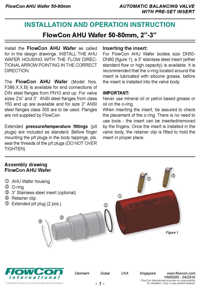 FlowCon AHU Wafer Owner's manual