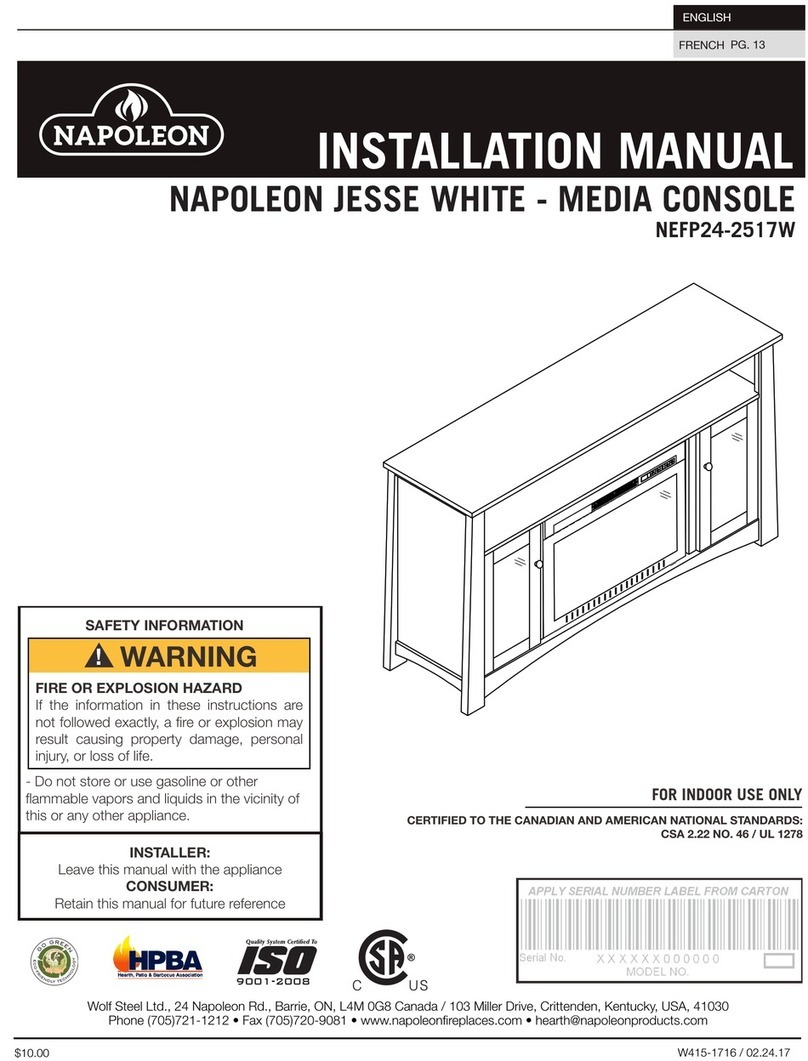 Napoleon NEFP24-2517W installation manual Napoleon NEFP24-2517W installation manual