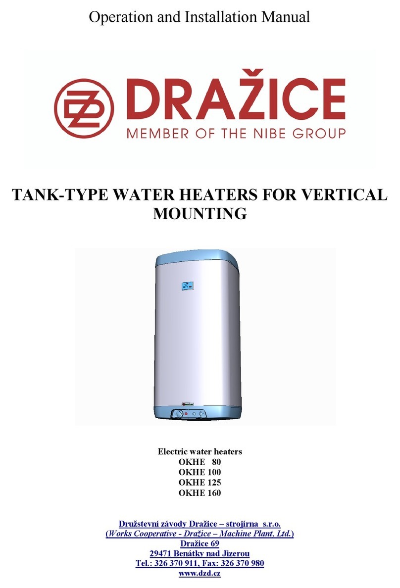 Drazice OKHE 100 Operation and installation manual