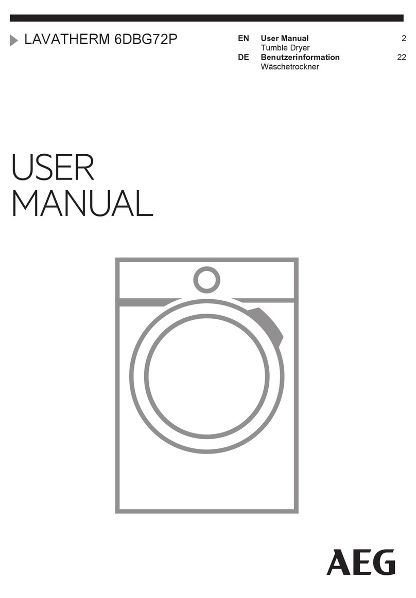 AEG LAVATHERM 6DBG72P User manual