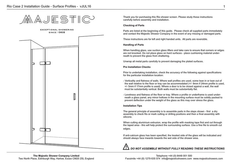 Majestic Rio Case 2 Dimension & installation guide Majestic Rio Case 2 Dimension & installation guide