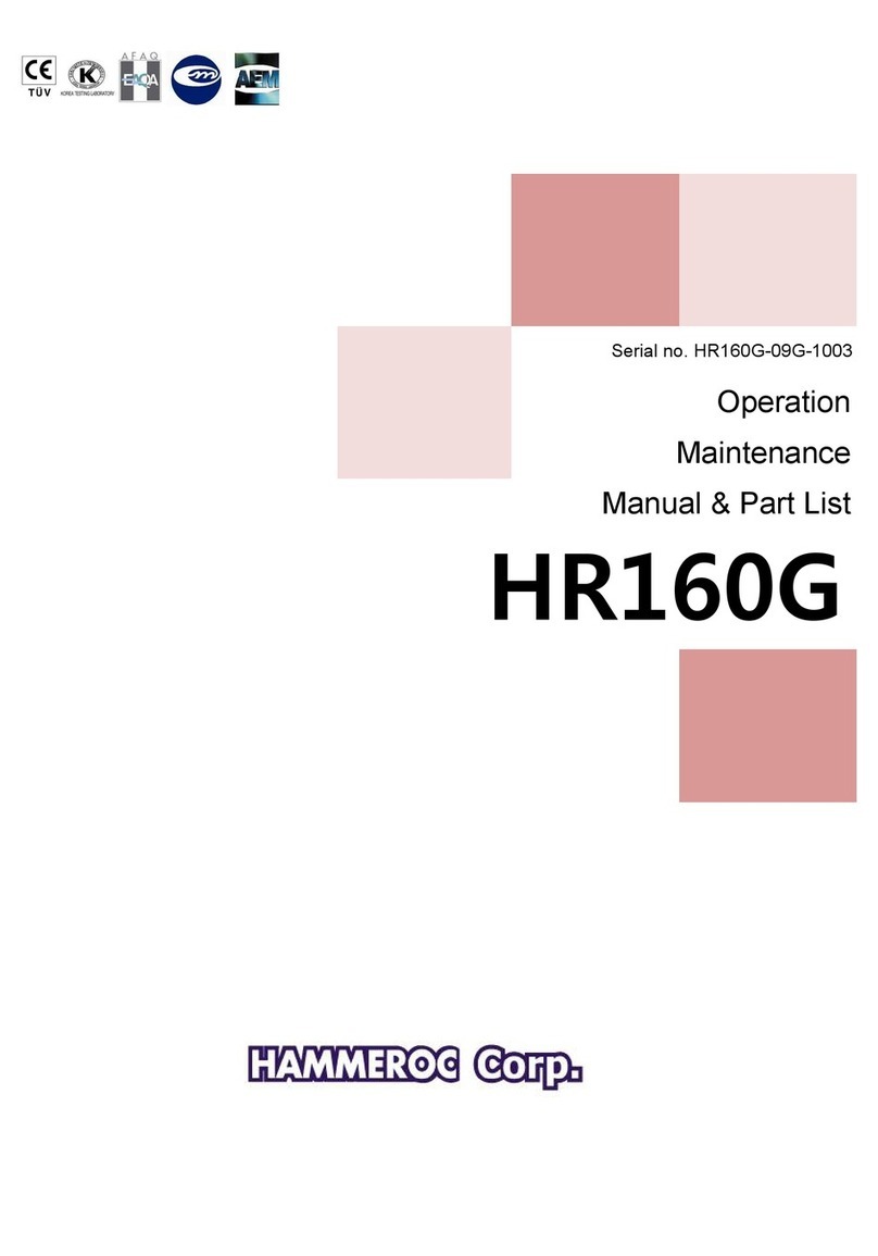 Hammeroc HR160G Operation maintenance manual & parts list