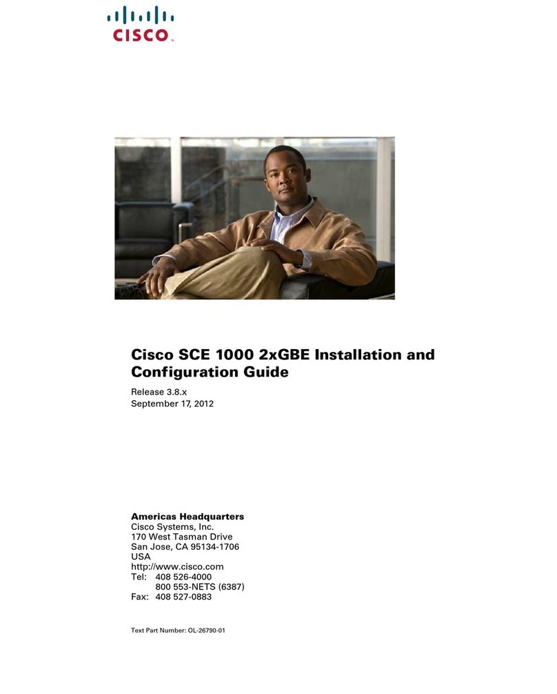Cisco SCE 1000 and Operator's manual