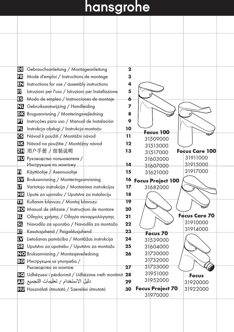 Hans Grohe Focus 100 CoolStart Instructions for use