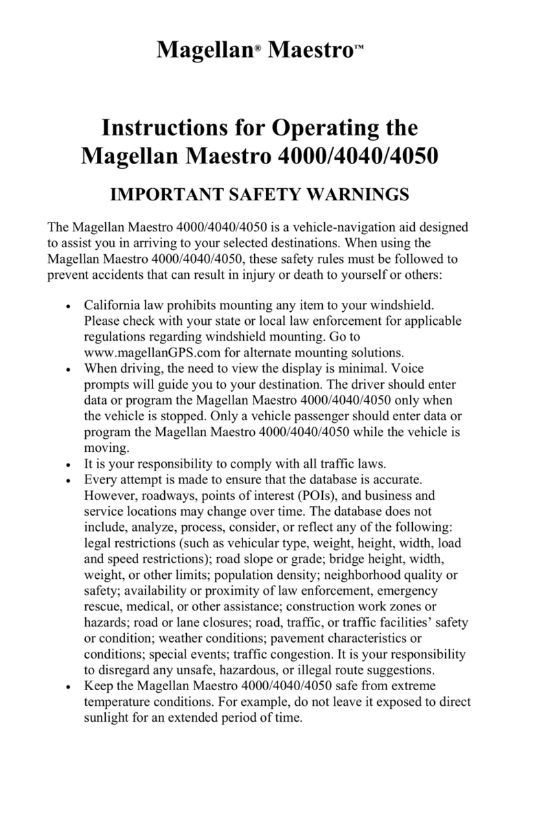 Magellan Maestro 4000 - Automotive GPS Receiver Parts list manual