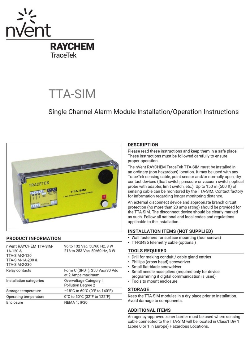 nvent Raychem TraceTek TTA-SIM Installation instructions