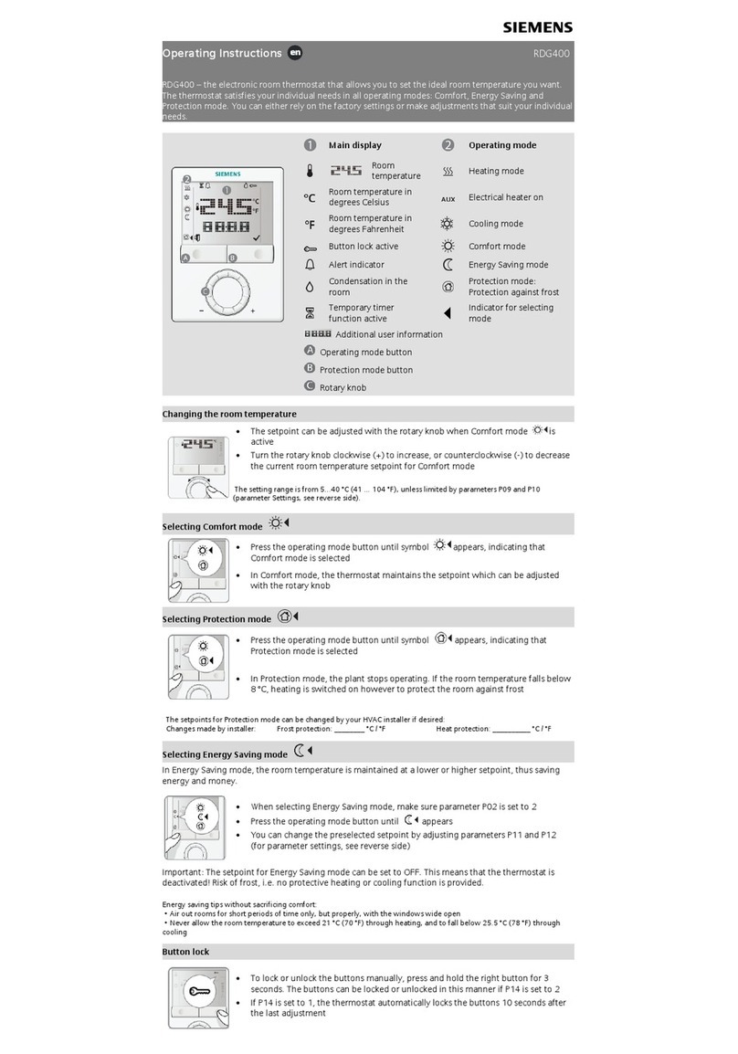 Siemens RDG400 User manual