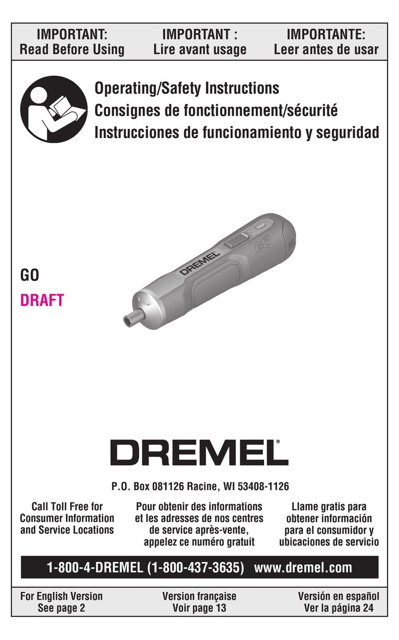 Dremel GO DRAFT Operating/safety instructions