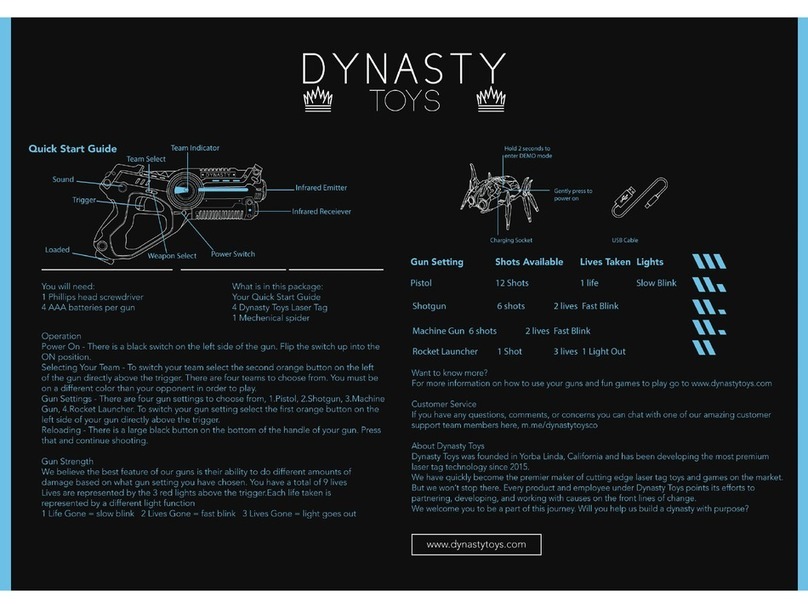 DYNASTY TOYS Robot Bug quick start guide