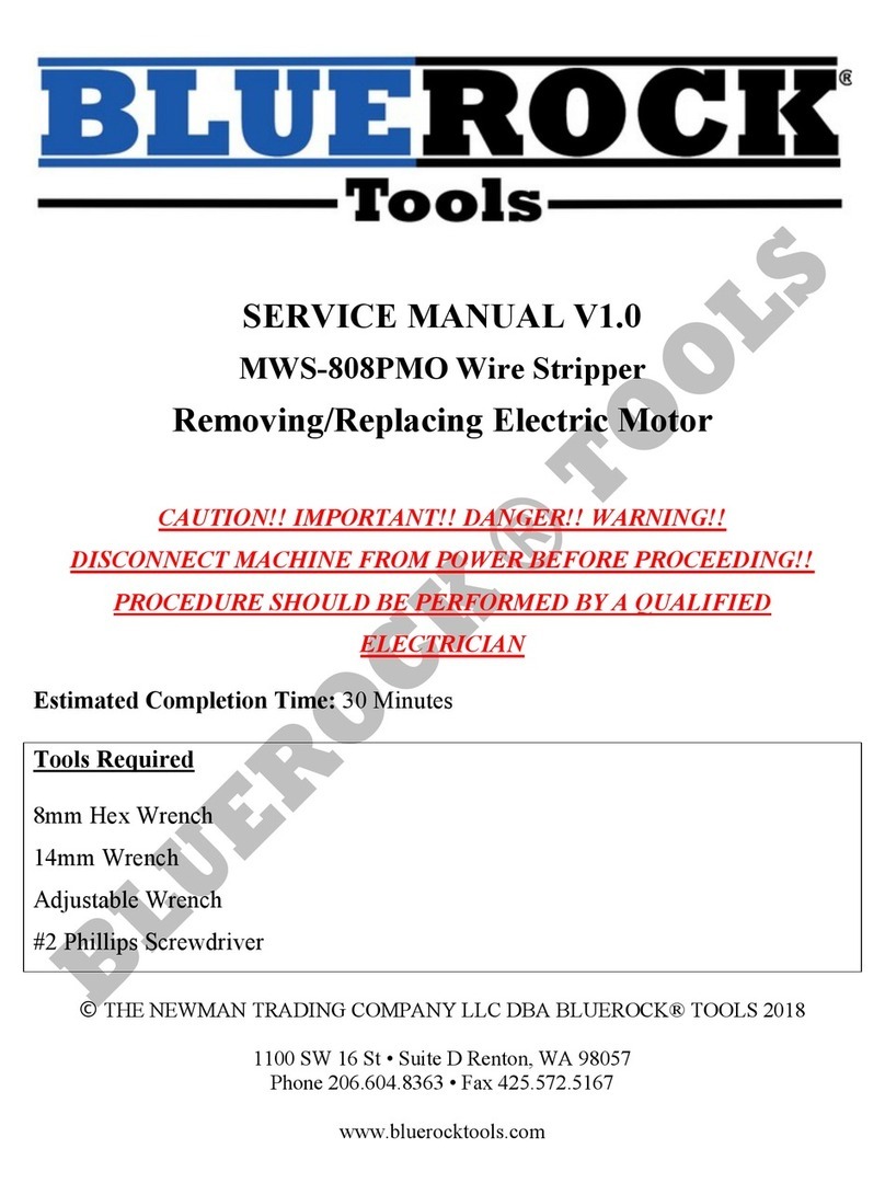 Bluerock Tools MWS-808PMO Service manual