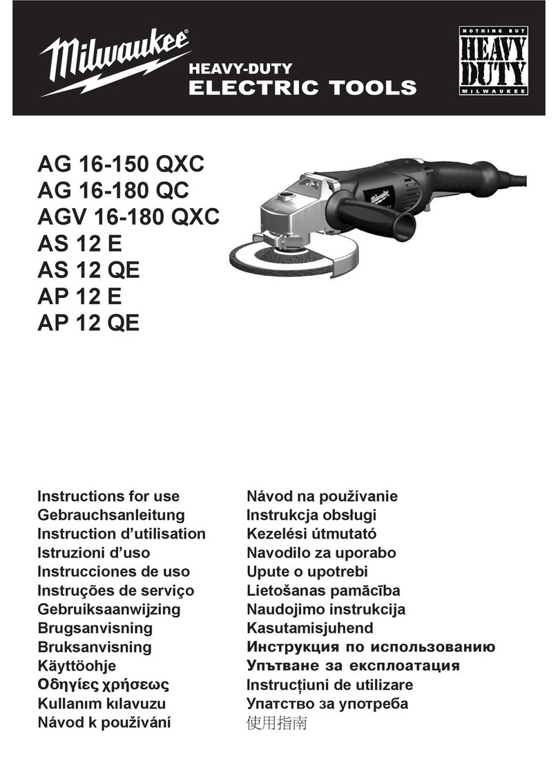 Milwaukee AG 16-180 QC Instructions for use