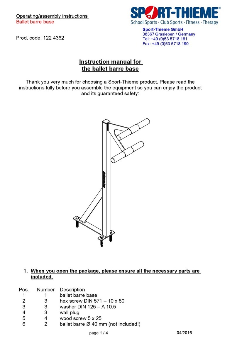 Sport-thieme 122 4362 instruction manual