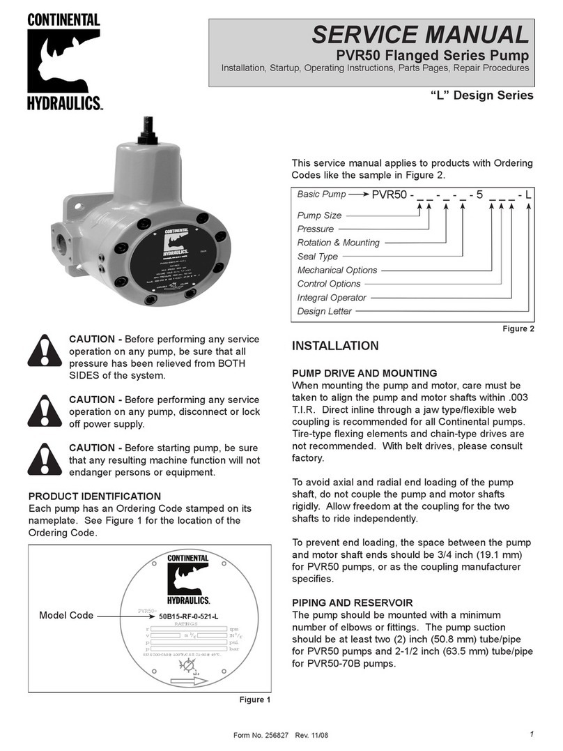 Continental Hydraulics PVR50 Flanged Series User manual