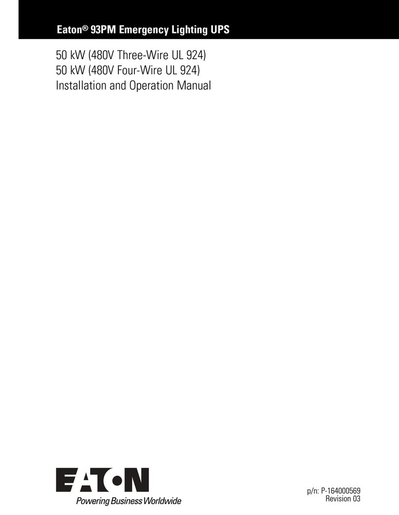 Eaton 93PM-50-1 Installation and operation manual